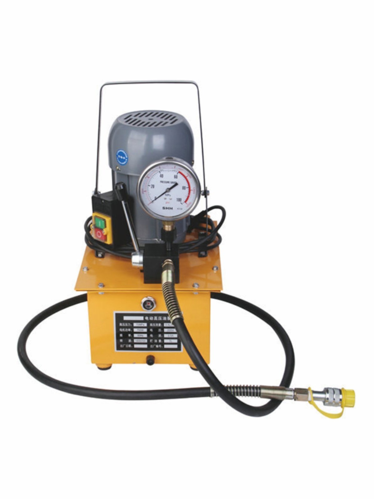 手动双回路输油泵小型轻便打压泵浦脚踩电磁阀超高压电动液压泵