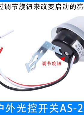 光控开关AS-20感光可调220VAC路灯自动开关控制器白天关晚上亮