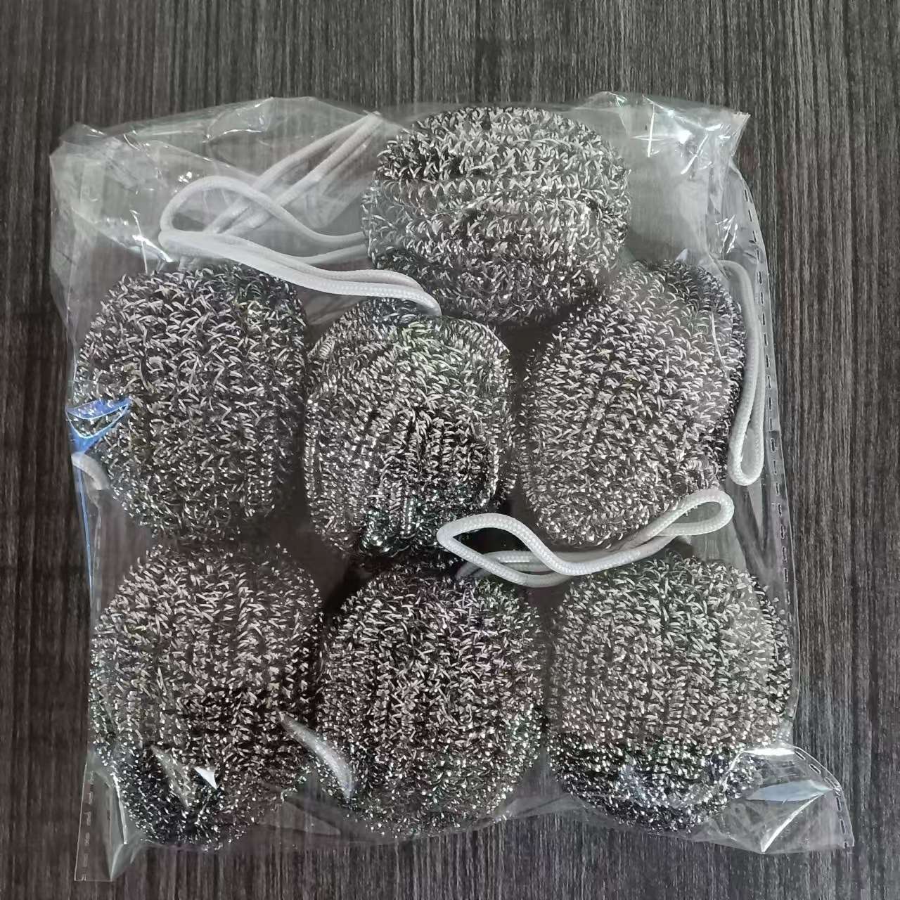 大号加密挂绳钢丝球不锈钢清洁球厨房刷锅洗碗铁丝油污神器生锈