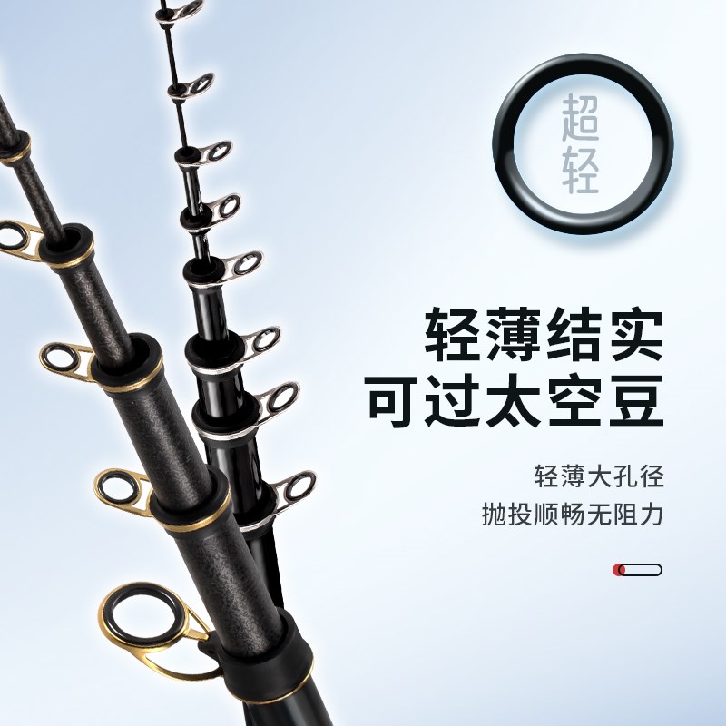 3号5号矶钓竿北冥矶钓竿超轻超硬远投竿鱼竿手海两用大导环滑飘竿