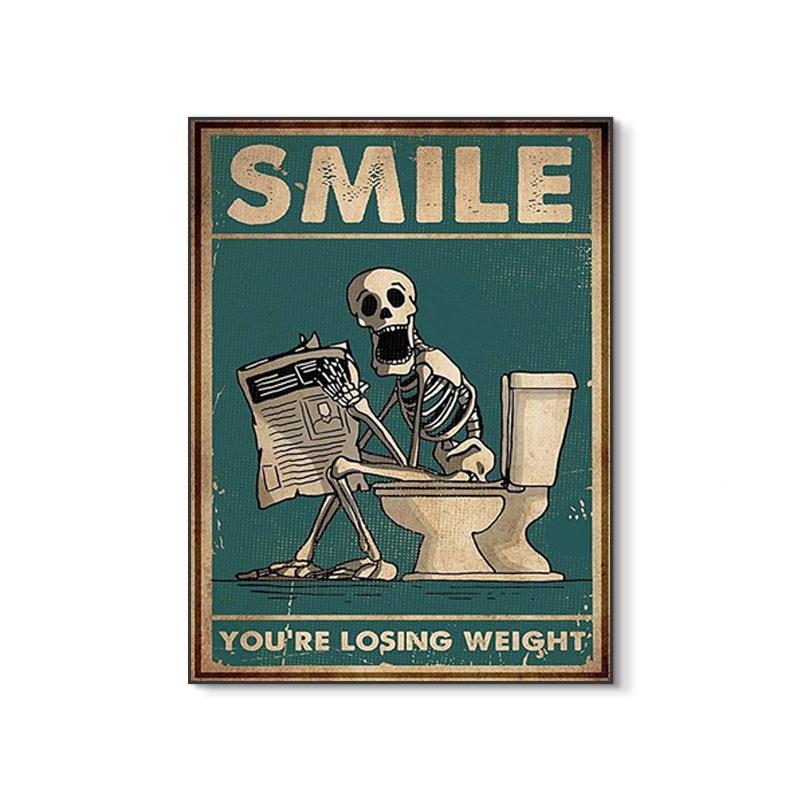 直销家居髅客厅骷装YH0422-0饰餐厅卧室背景画布墙帆画高清喷绘画