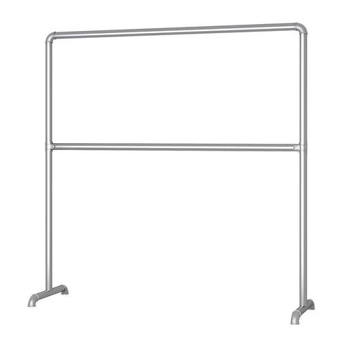 镀锌钢管晾衣架落地室外单双杆挂衣架自来水管家用阳台晒衣服被子