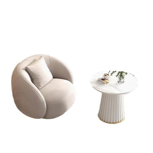 现代简约沙发椅北欧轻奢单人沙发服装店铺网红休息区接待洽谈创意