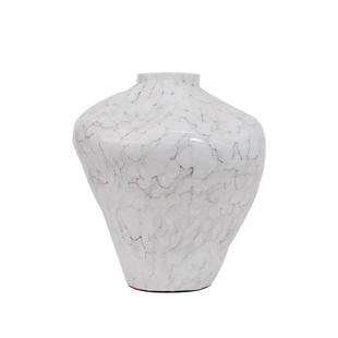 新中式 玄关插花器饰品摆件 珠光色陶瓷大花瓶家居样板间售楼处软装