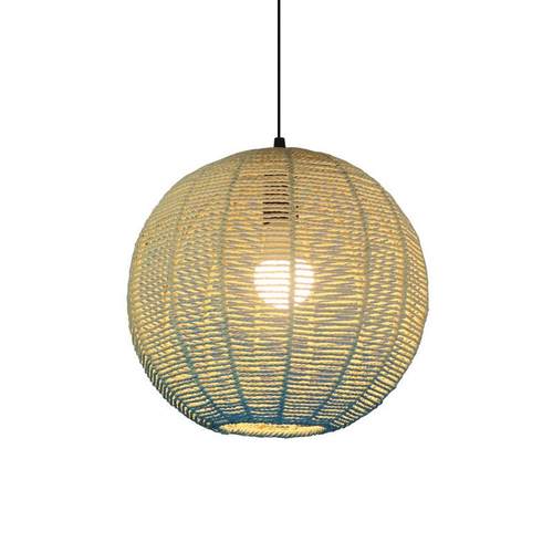 麻球吊灯现代简约麻绳灯个性创意服装店奶茶店咖啡厅吧台藤球吊灯