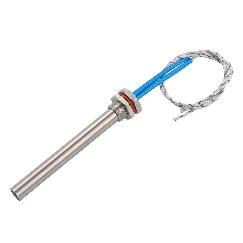 大功率单头螺纹12V150W不锈钢烧水加热管液体电热管带法兰加热棒