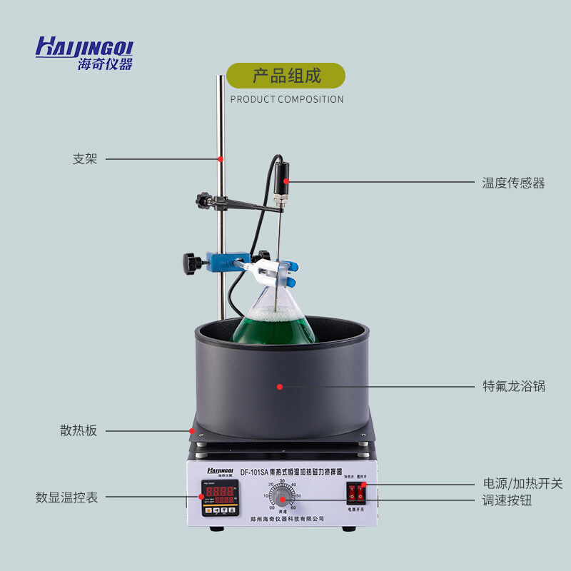 DF-101S集热式磁力搅拌器 磁力搅拌水浴锅 智能数显磁力搅拌器新