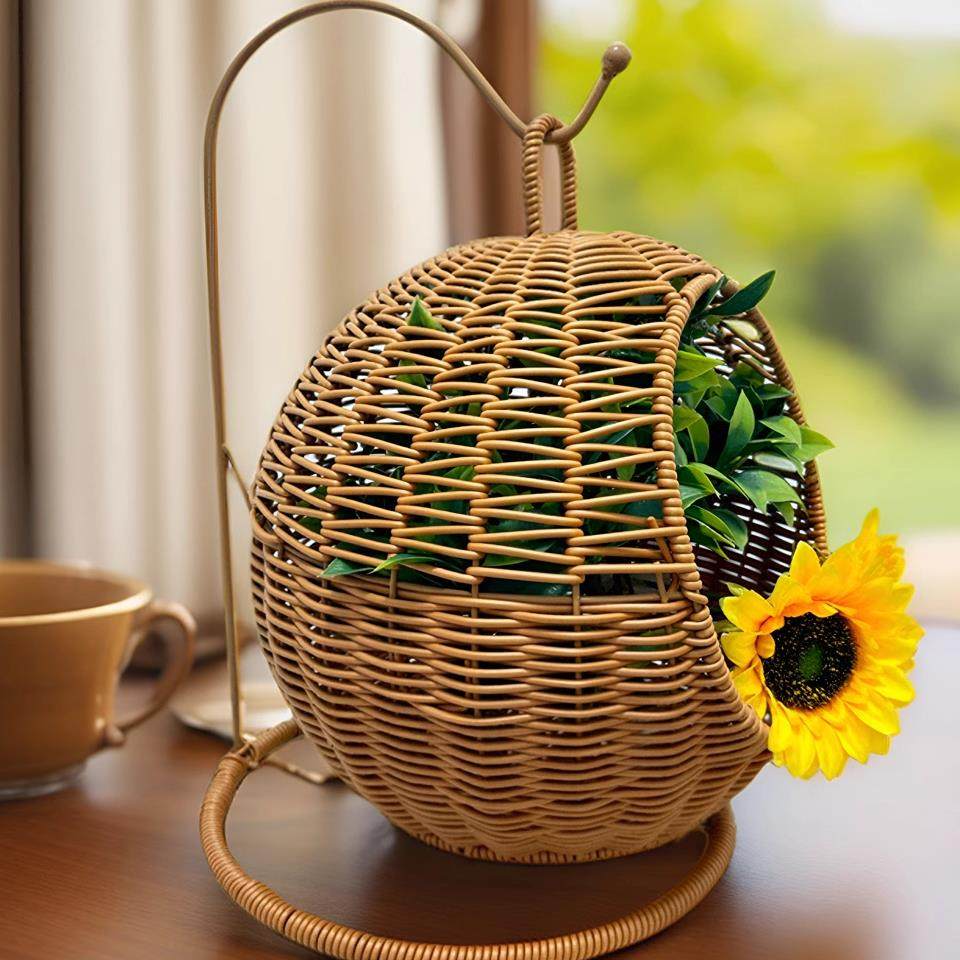 彷藤手工编织收纳篮挂式圆形吊篮家用客厅水果零食野餐储物篮摆件,餐饮具,果盆/果盘/果篮,淘宝优惠券,粉丝福利购,淘宝优惠卷