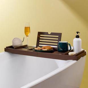 诺宝尼ins浴缸置物架伸缩多功能浴缸架浴枕置物板酒店泡澡架轻奢