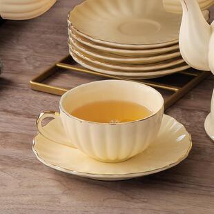 英式红茶杯陶瓷高档咖啡杯小奢华杯子法式下午茶茶具套组杯碟精致
