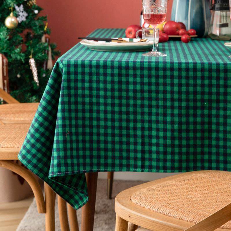 苏格兰绿色格子桌布小方格网红清新北欧圆形餐桌茶几布艺盖布定制,居家布艺,桌布,淘宝优惠券,粉丝福利购,淘宝优惠卷