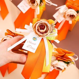 结婚糖盒喜糖盒子2022新款 高档空 订婚喜糖礼盒手工糖果盒网红爆款