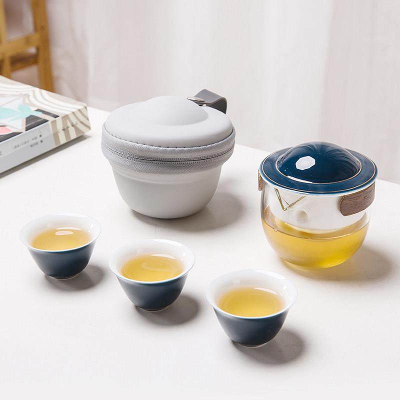 旅行茶具套组茶杯可携式包迷你防烫茶道过滤户外飞碟壶野营快客杯,餐饮具,旅行茶具,淘宝优惠券,粉丝福利购,淘宝优惠卷