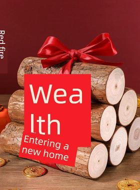 采购产品搬进新家的喜悦，装饰和布局，吉祥的柴火，木材，节日饰