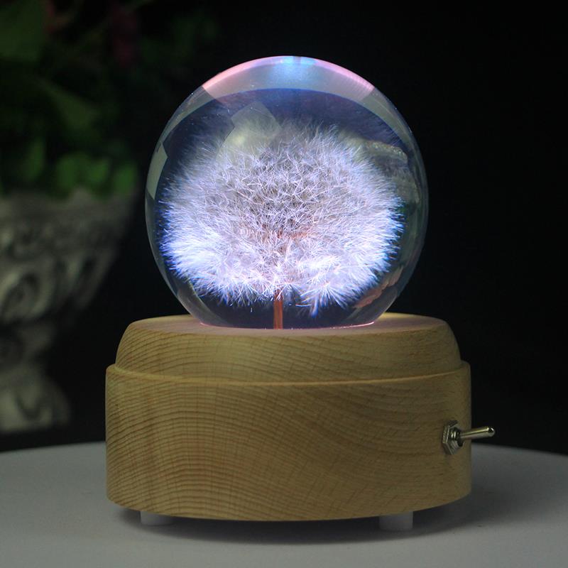 蒲公英标本水晶球摆件创意生日礼物送女朋友送给女生的精致小礼物