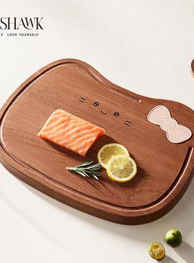 GOSHAWK卡通可爱整木菜板厨房专用实木砧板家用儿童副食品砧板案