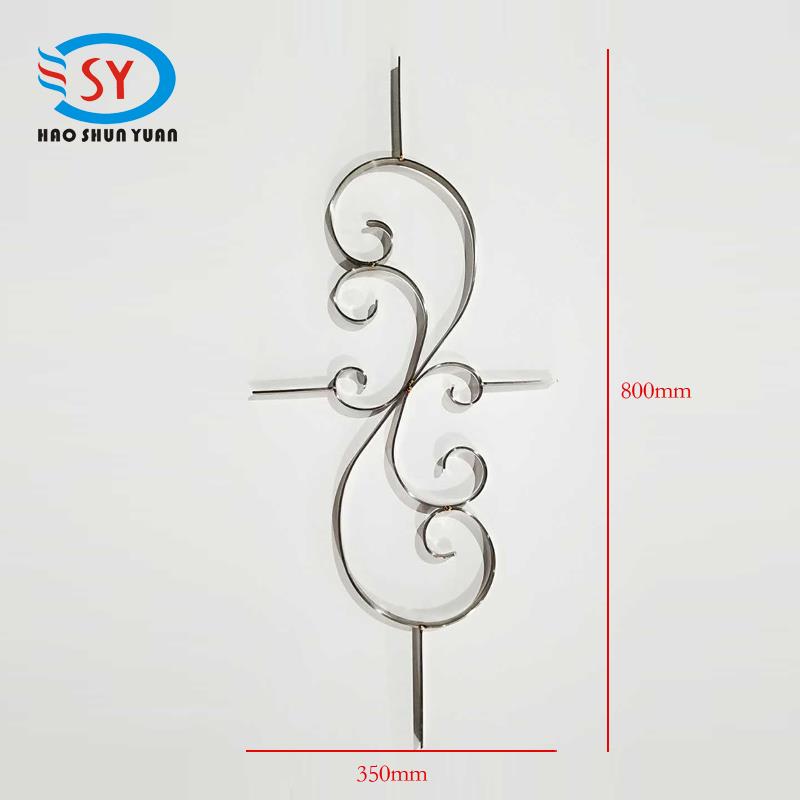 不锈钢欧式装饰配件窗花防盗网大门栏杆围栏楼梯扁钢304/201花件