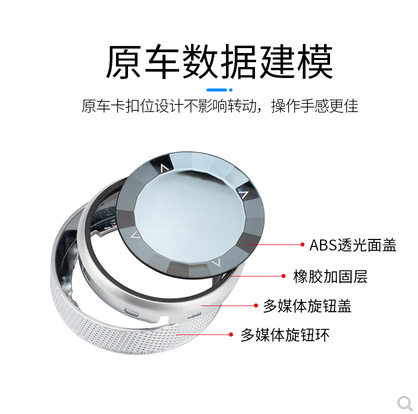 适用于宝马水晶大旋钮新x1x5x67系3系5系改装水晶启动多媒体旋钮