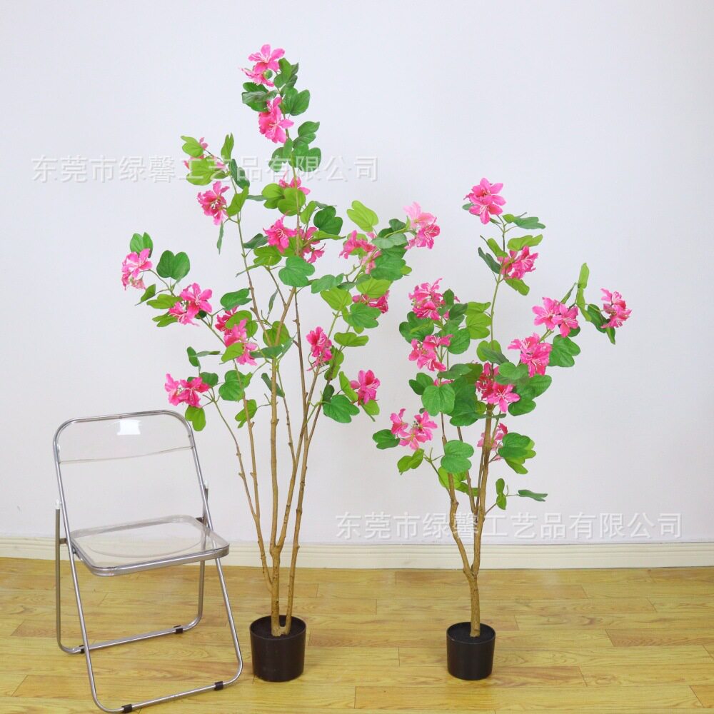 出口拆装仿真花紫荆花北欧家居客厅酒店装饰工程婚庆摆件假花