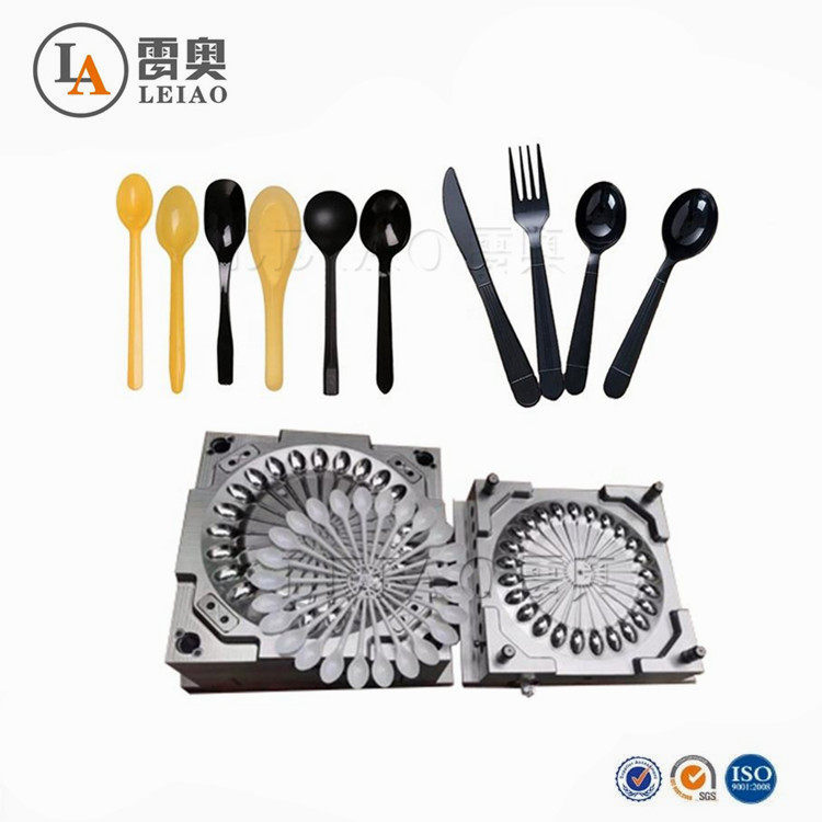 注塑塑料模具一次性饭盒外卖盒勺子叉子外卖餐具注塑模具生产