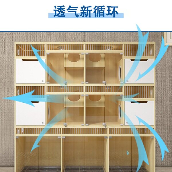 猫别墅猫狗一体笼宠物店用狗笼不锈钢展示柜猫笼寄养繁育实木