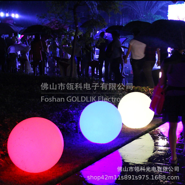 防水LED发光圆球 七彩户外家具装饰圣诞多尺寸落地圆球灯