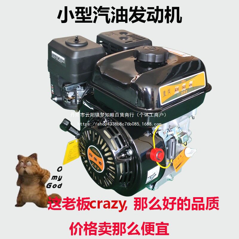 170F小型汽油机四冲程 微耕机打药机 冲击夯农用水泵发动机动力头