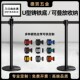 德贸 底座一米线栏杆隔离带伸缩带排队护栏围栏定制 U型铸铁可叠式
