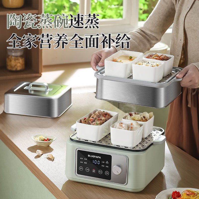 家用蒸炖锅电炖锅电蒸锅多功能隔水炖盅全自动蒸汽锅蒸煮炖一体锅