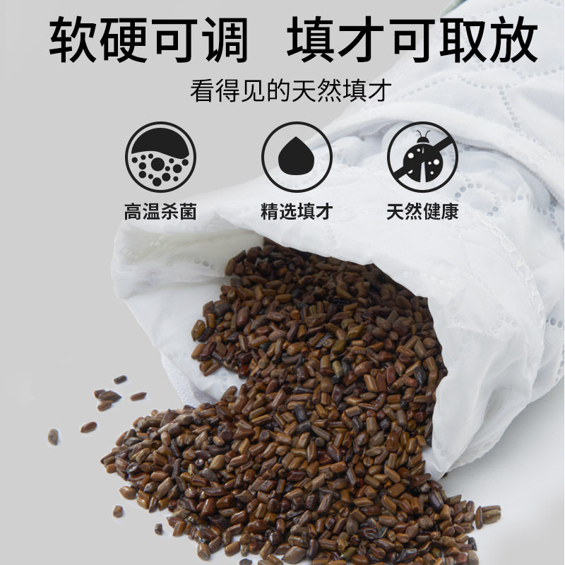 决明子圆枕头护颈椎助睡觉专用颈枕劲椎睡眠枕富贵包圆柱糖果硬枕