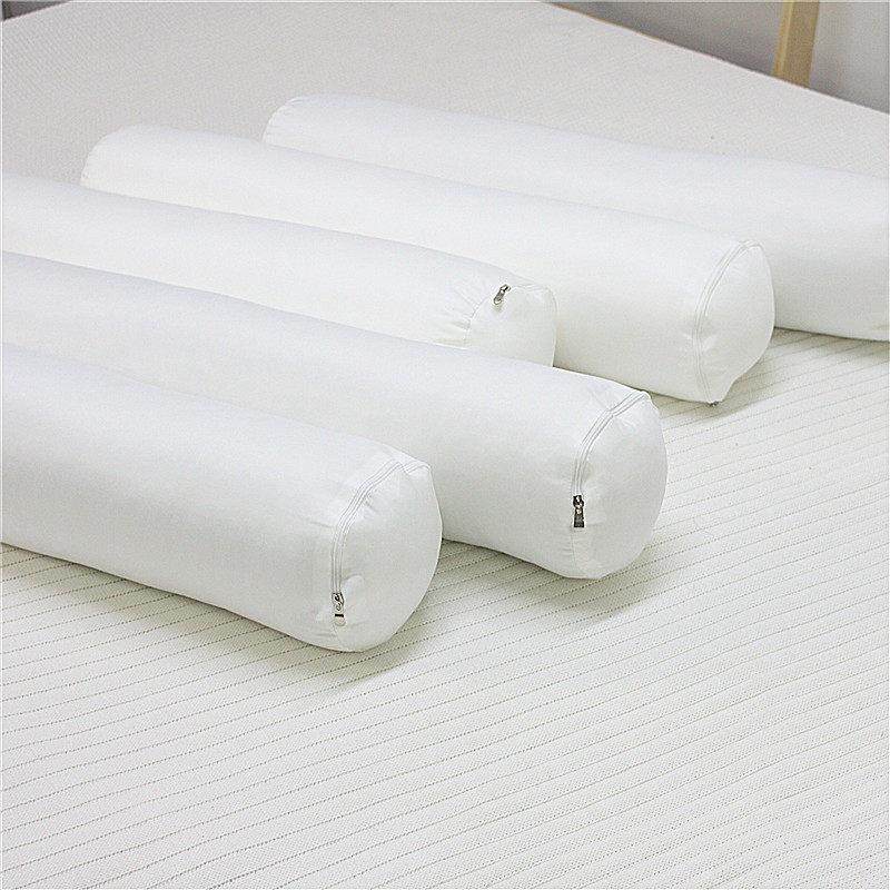 圆柱形抱枕套枕芯套纯白磨毛布料带拉链糖果长条枕内胆套可定做