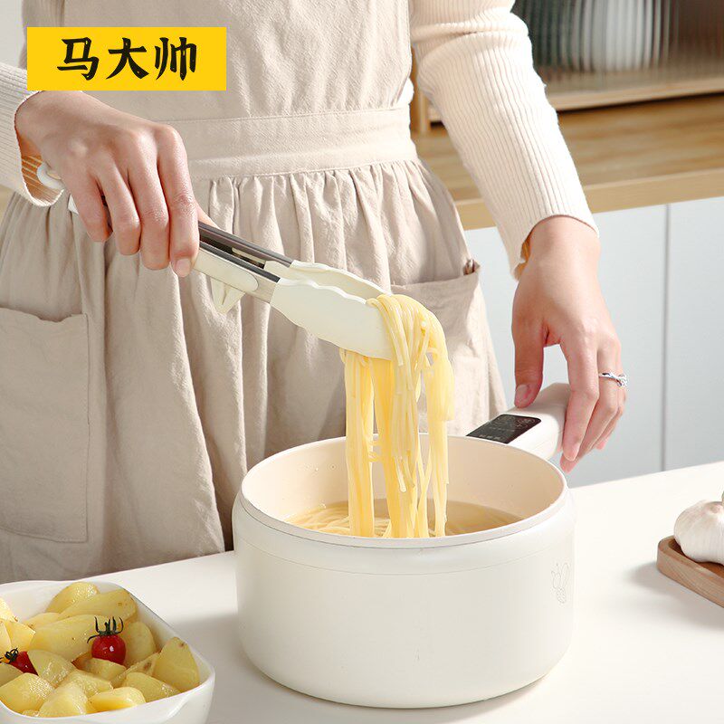 硅胶夹子厨房不锈钢食品夹烤肉烧烤耐高温防烫煎牛排专用食物夹菜