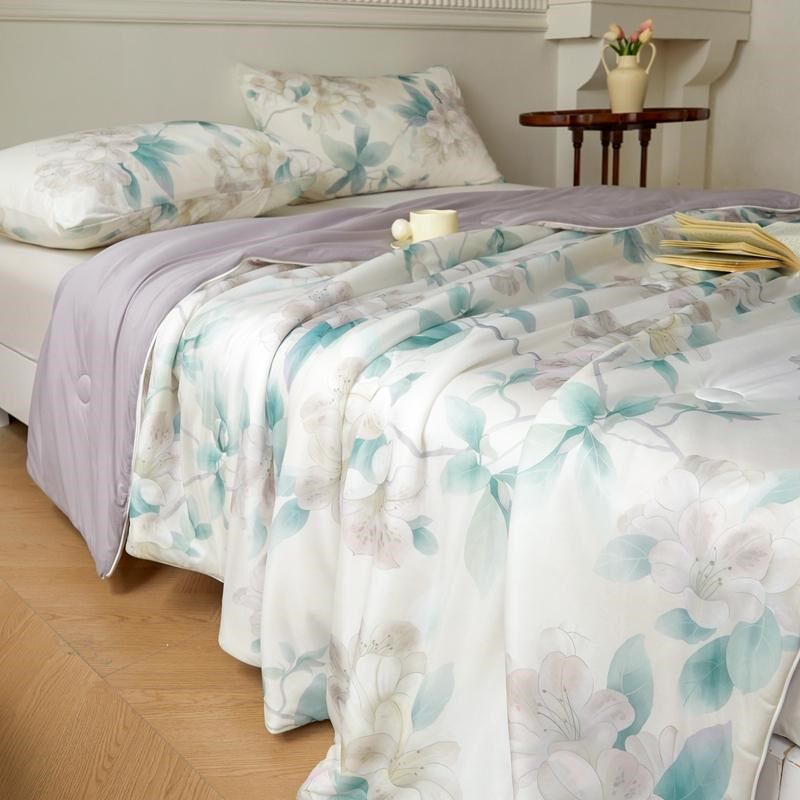 夏天针织凉感丝夏凉被单人夏季可机洗薄款被子芯双人裸睡冰丝夏被