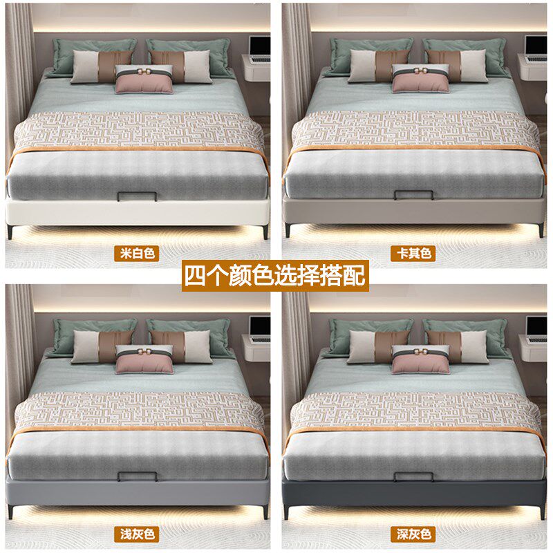 全实木头无床头榻榻米床架子排骨架1.35米小户型家用卧室简易矮床