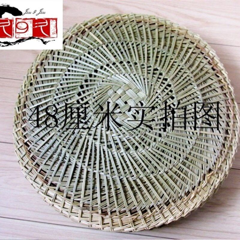 手工蒸锅竹编小笼包草垫子商用藤条大小耐高温编织笼布圆型蒸笼垫