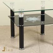 圆形简约铝管餐台脚桌腿家具配件 玻璃不锈钢茶几脚 钜日 双层时尚