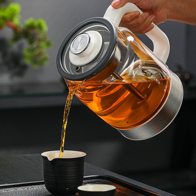 煮茶器全自动上水蒸煮一体家用电热茶炉喷淋式玻璃烧水保温泡茶壶