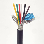 纯铜屏蔽RVVP2芯3芯4芯5芯6芯7芯8芯0.3 0.75平方信号控制线 0.5