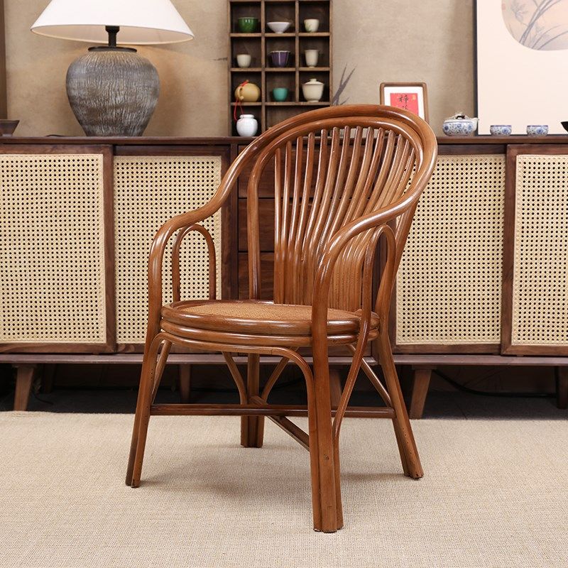 精选藤椅子靠背椅腾椅休闲椅家用老人椅天然真藤办公椅阳台三件套,住宅家具,阳台椅,淘宝优惠券,粉丝福利购,淘宝优惠卷