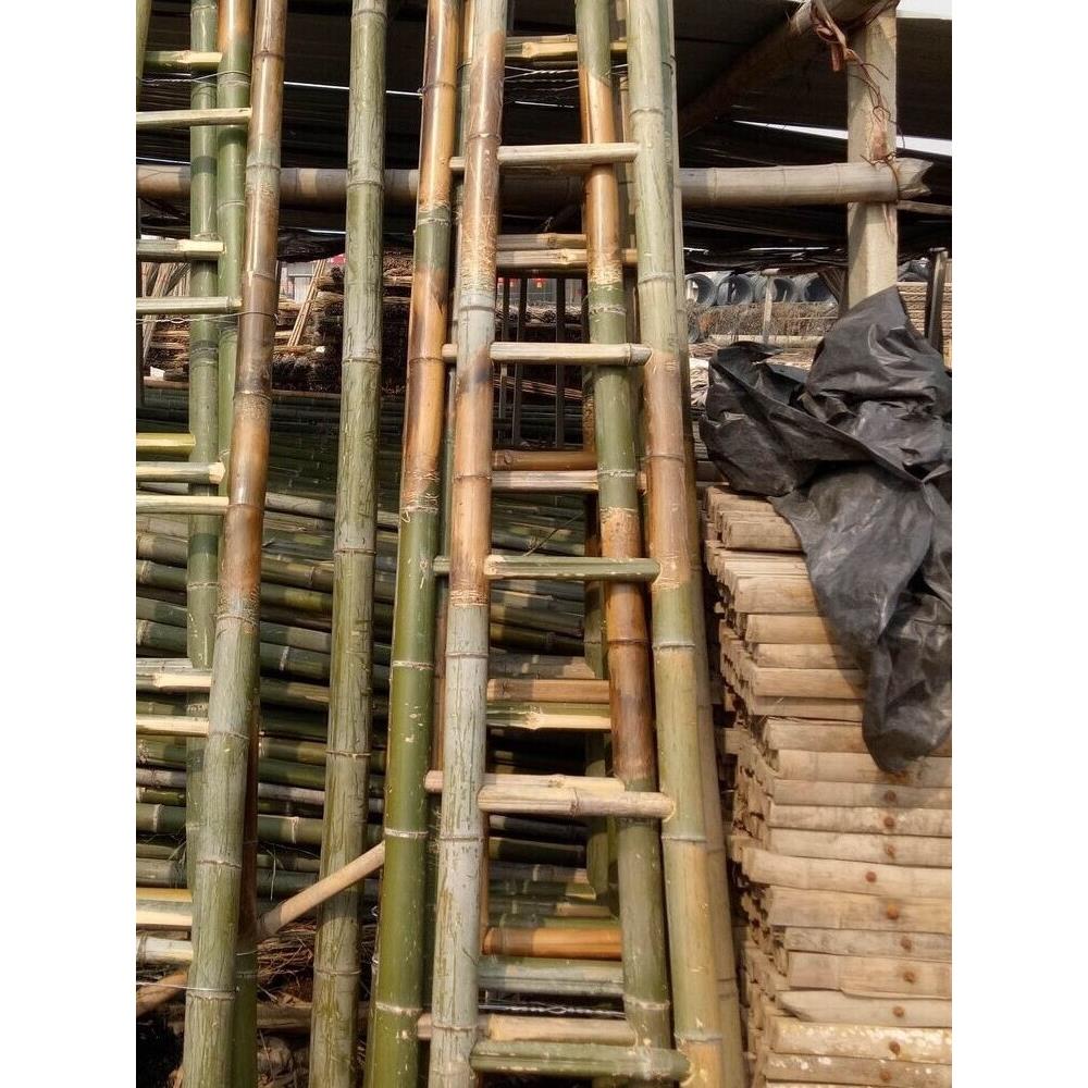 毛竹梯子家用人字梯直梯2米3米4米5米6米幼儿园竹节梯电力工程梯