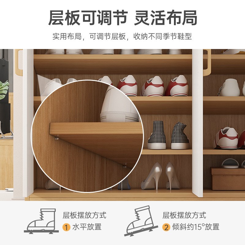 鞋柜家用书房置物柜客厅s落地现代简约收纳储物柜简易多层靠墙书