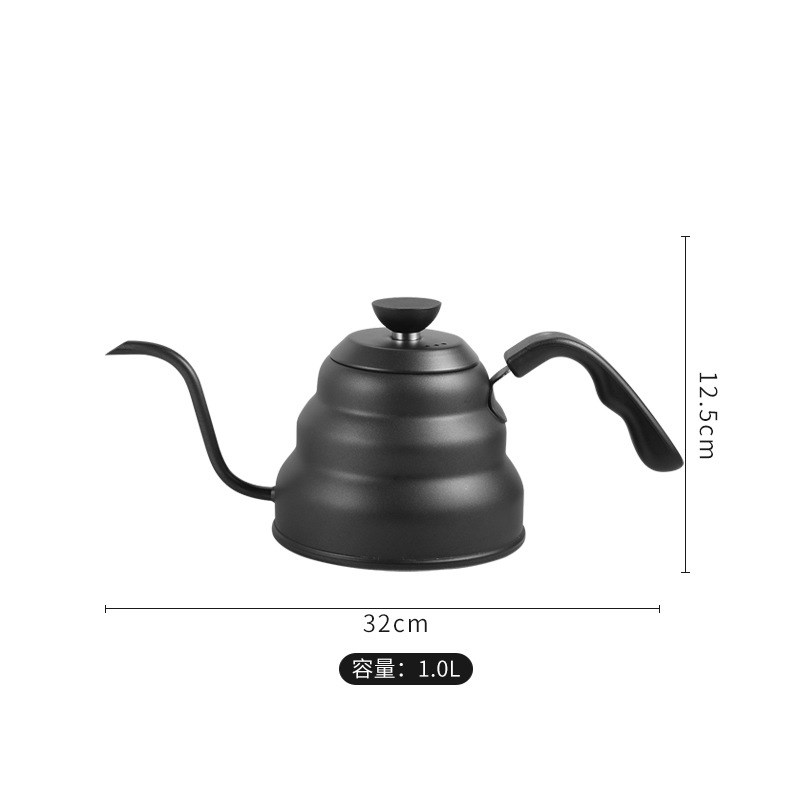挂耳云朵壶手冲咖啡壶304不锈钢细口壶滴漏滤S泡长嘴控温热水壶