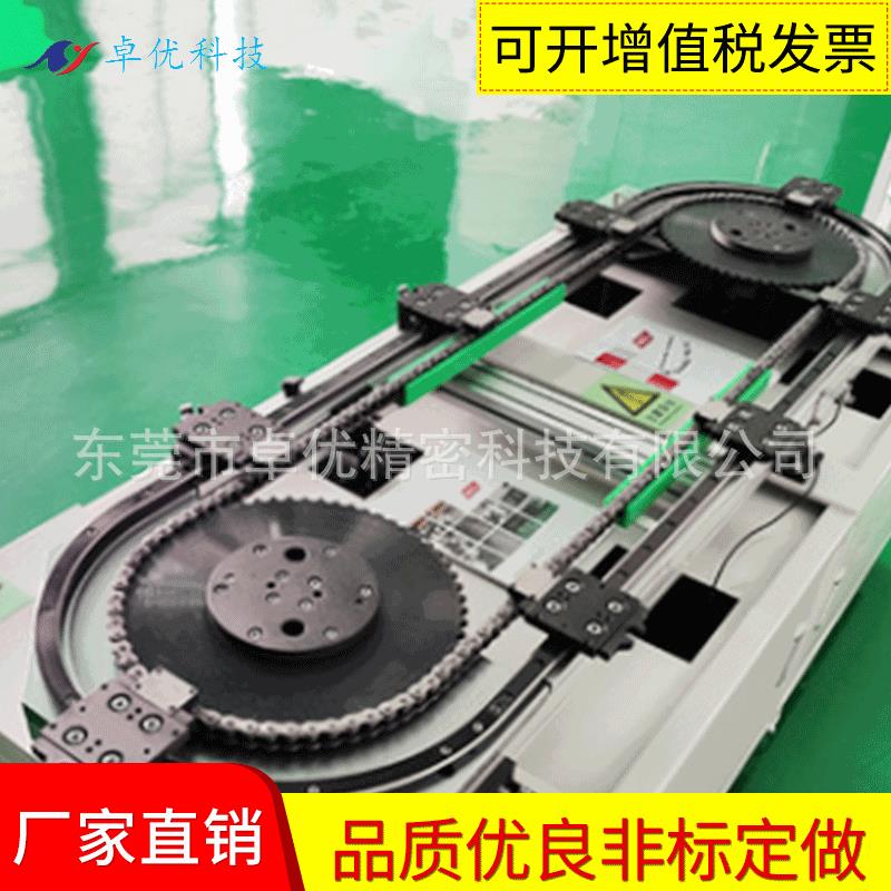 高速链条传动环形导轨全自动循环输送线循环生产线环形导轨