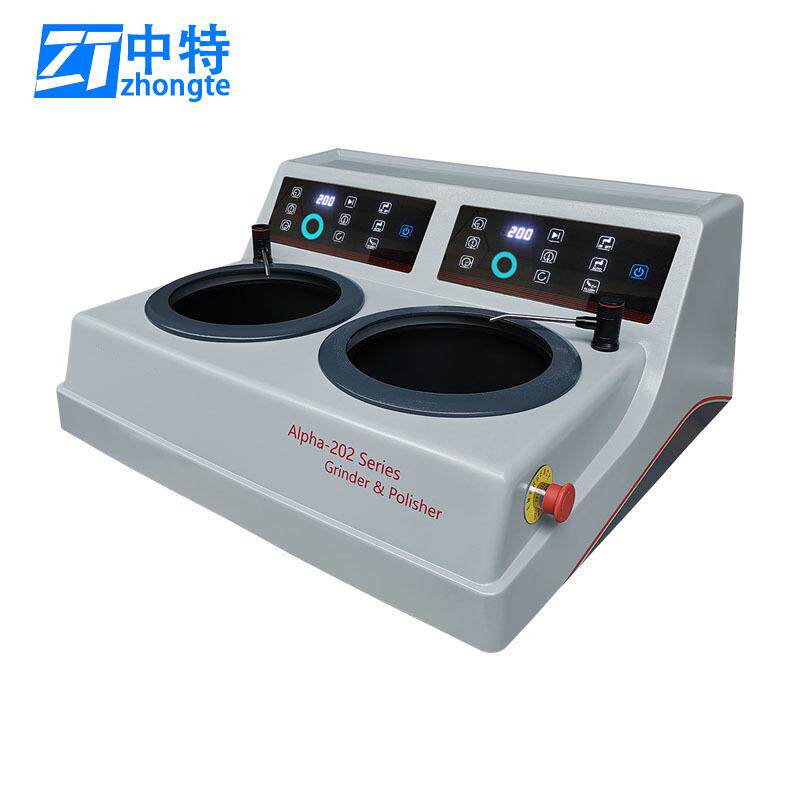 中特Alpha-200双盘单控磨抛机一键冲洗自动工作模式自动感温冷却