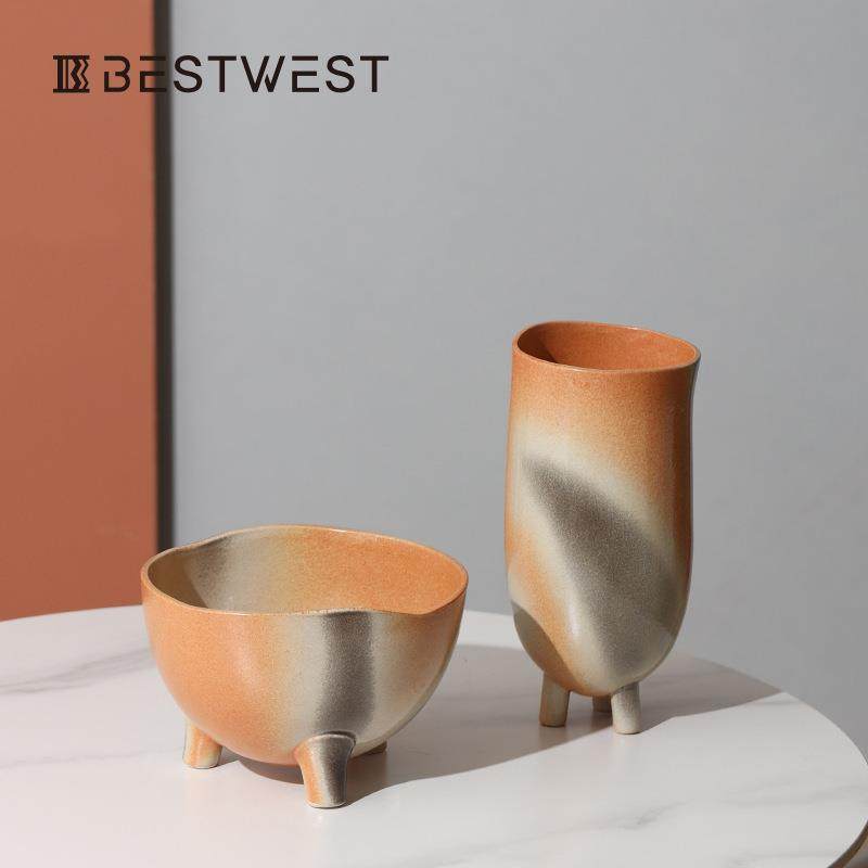 Bestwest中式复古做旧釉面陶瓷花瓶摆件高档样板间装饰品花盆,自行车/骑行装备/零配件,更多零件/配件,淘宝优惠券,粉丝福利购,淘宝优惠卷