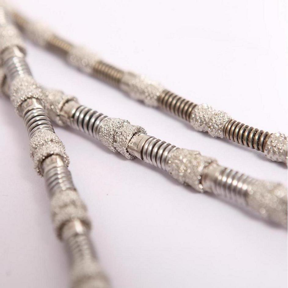 直销钢筋混凝土金刚石串珠大理石矿山开采钎焊串珠绳锯钢丝锯