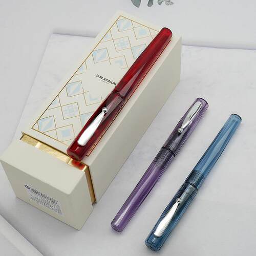 白金诞生石多棱柱色彩通透PQ-800-BS钢笔小流星PLATNUM