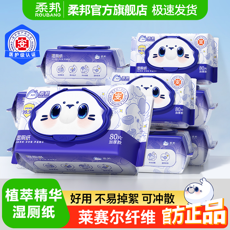 柔邦湿厕纸洁厕湿巾厕所湿手纸