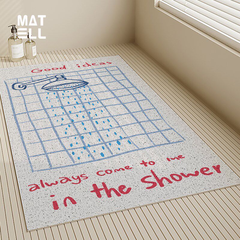 MATELL 浴室洗澡淋浴间镂空露底丝圈地垫防滑防摔卫生Z间儿童地毯