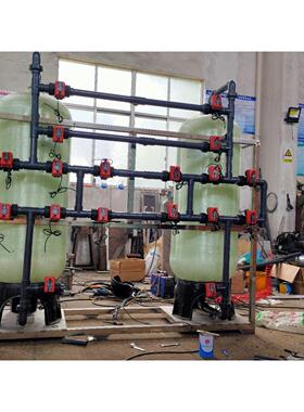 大孔径吸附树脂罐陶瓷芯电动球阀全自动软化水砂滤炭滤